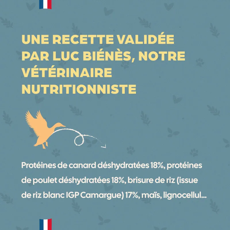 Bab'in Croquettes pour chien adulte stérilisé - Canard