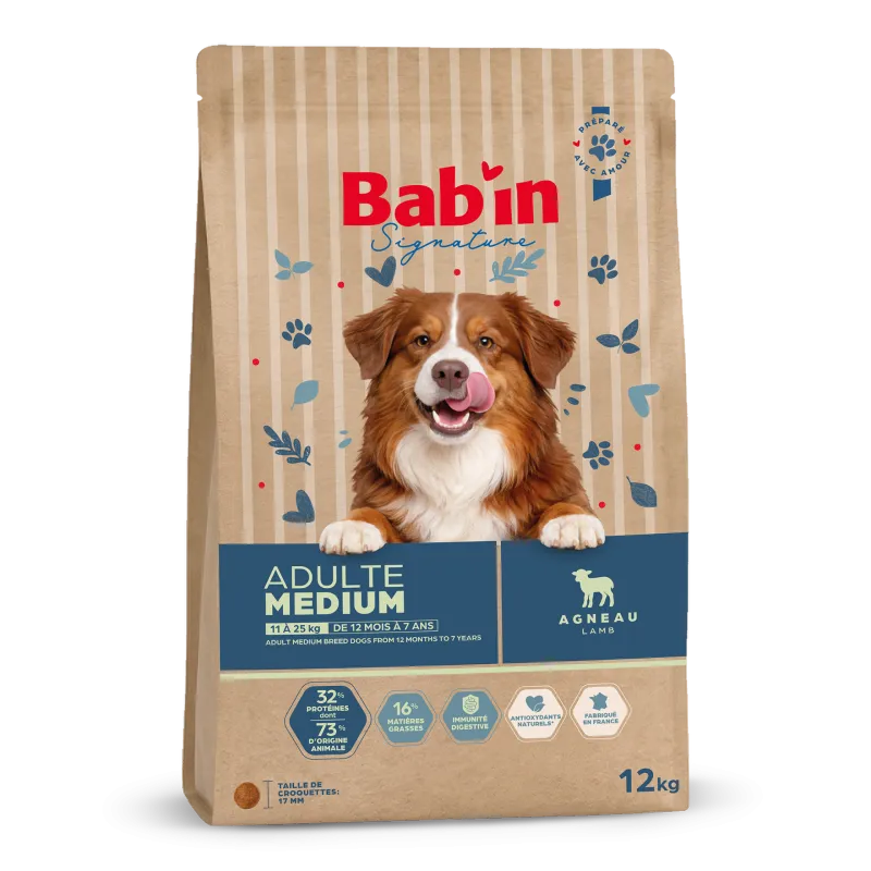 Bab'in Croquettes pour chien adulte - Agneau