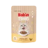 Bab'in Terrine pour chat - Poulet - Haute digestibilité - Garantie sans céréales ni gluten - Mono-protéine animale Poulet