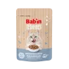 Bab'in Terrine pour chat - Poisson- Haute digestibilité - Garantie sans céréales ni gluten - Mono-protéine animale Poisson