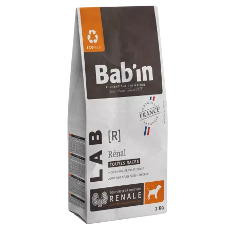 Bab'in Croquettes pour chien Adulte Rénal. Insuffisance rénale. Taux élevé de protéines de haute qualité.