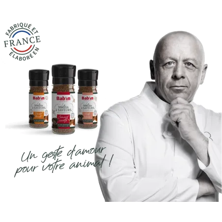 Bab'in Le Moulin à Saveurs par le chef Thierry Marx pour chien et chat saveur Canard Carotte