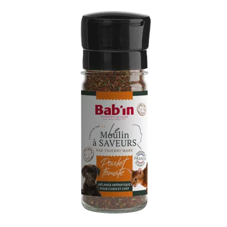 Bab'in Le Moulin à Saveurs par le chef Thierry Marx pour chien et chat saveur Poulet Tomate