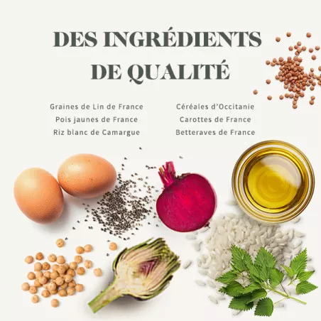 Bab'in Croquettes pour chien Mini Adulte - Poulet. Hautement digestible. Taux élevé de protéines de haute qualité.