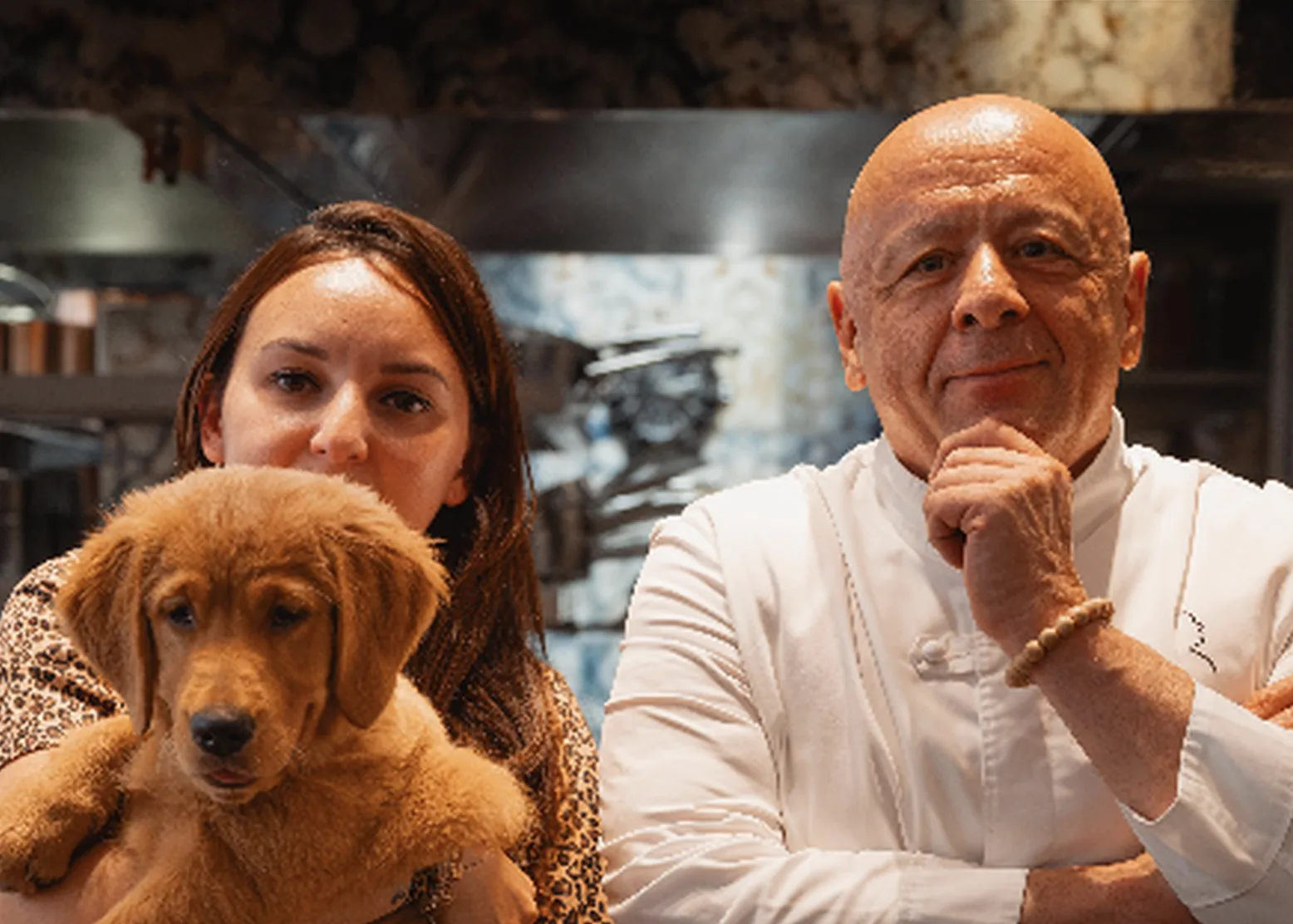 Thierry Marx et un chiot
